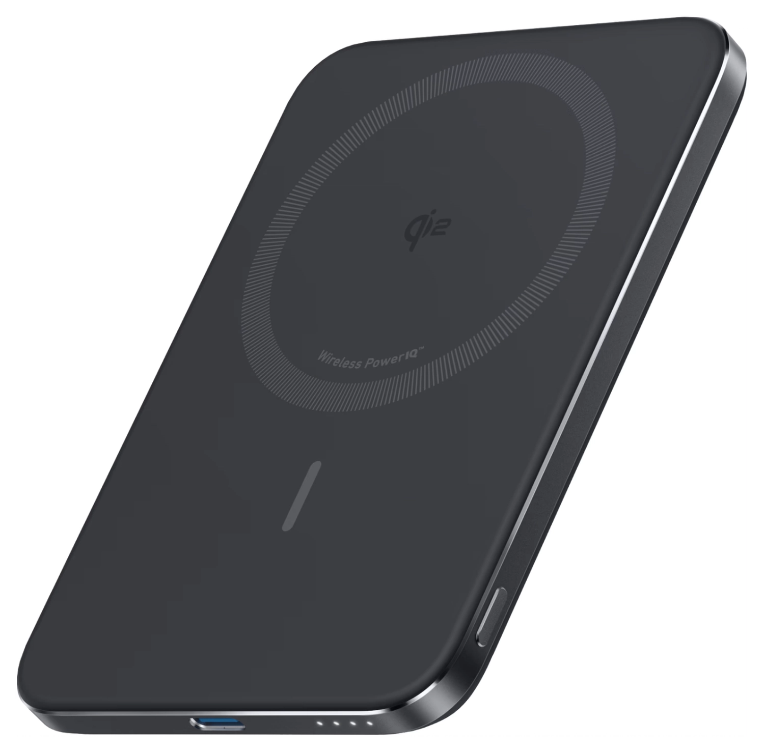 Anker MagGo 15W Slim Qi2 / MagSafe Powerbank met USB-C Poort 5.000mAh Zwart afbeelding 1