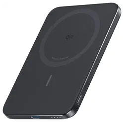 Anker MagGo Slim 15W Qi2 / MagSafe 5.000 mAh Powerbank met USB-C Poort Zwart afbeelding