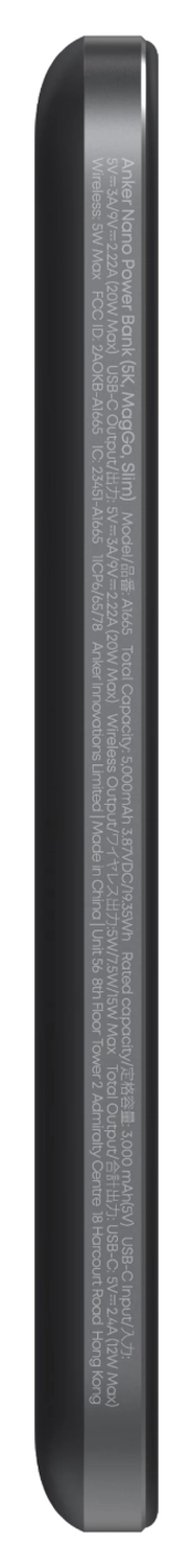 Anker MagGo 15W Slim Qi2 / MagSafe Powerbank met USB-C Poort 5.000mAh Zwart afbeelding 13