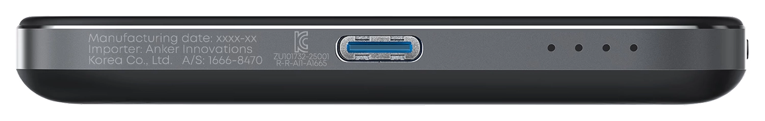 Anker MagGo 15W Slim Qi2 / MagSafe Powerbank met USB-C Poort 5.000mAh Zwart afbeelding 14