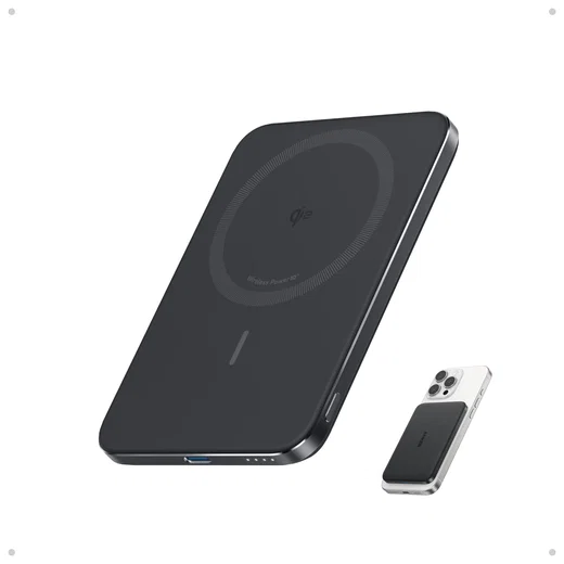 Anker MagGo 15W Slim Qi2 / MagSafe Powerbank met USB-C Poort 5.000mAh Zwart afbeelding 9
