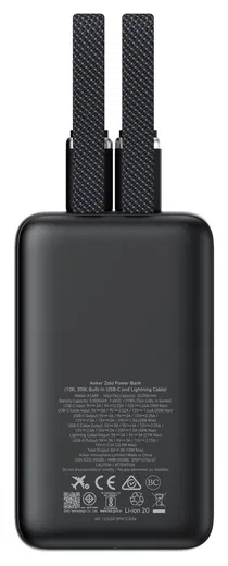 Anker Zolo (30W) 20.000 mAh Powerbank met 2 Ingebouwde MFi USB-C Kabels Zwart afbeelding 7