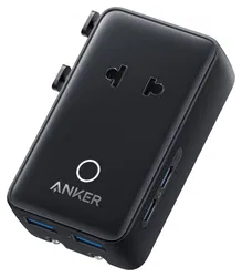 Anker Nano Travel Adapter (20W) Reislader Wereldstekker EU/US/UK/AU Zwart afbeelding