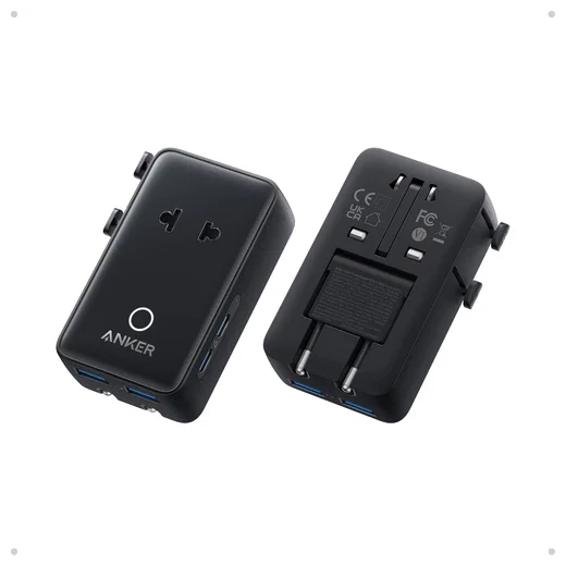 Anker Nano Travel Adapter (20W) Reislader Wereldstekker EU/US/UK/AU Zwart afbeelding 8