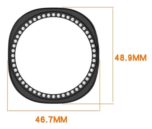 Samsung Galaxy Watch 8 44MM Hoesje - Hard Plastic - Diamant Zwart afbeelding 4