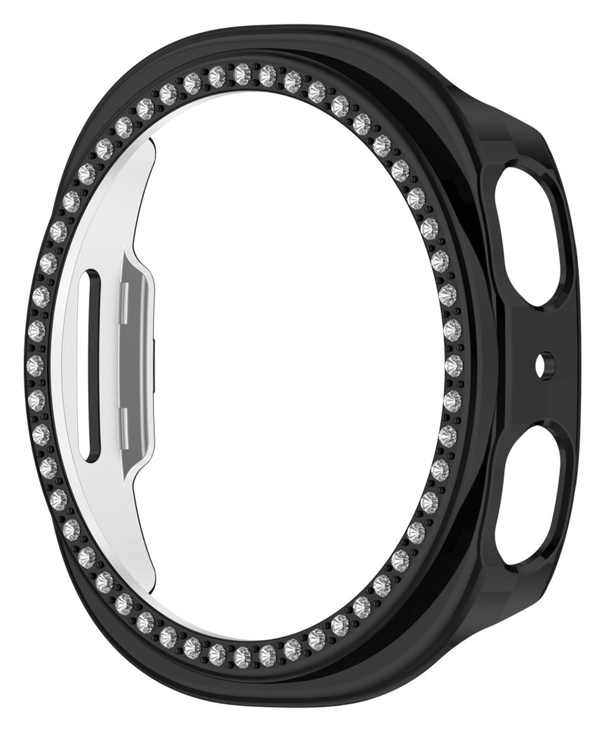 Samsung Galaxy Watch 8 40MM Hoesje - Hard Plastic - Diamant Zwart afbeelding 2