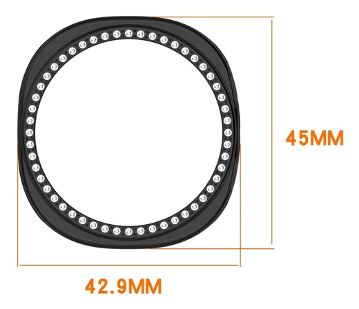 Samsung Galaxy Watch 8 40MM Hoesje - Hard Plastic - Diamant Zwart afbeelding 4