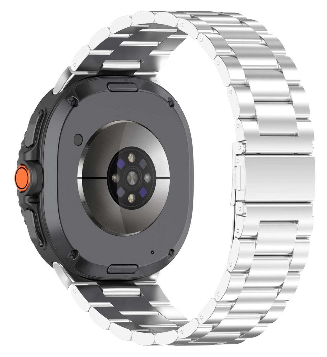 Universeel Smartwatch 20MM Bandje - Hoogwaardig Staal - met Schakels - Zilver afbeelding 1
