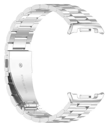 Universeel Smartwatch 20MM Bandje - Hoogwaardig Staal - met Schakels - Zilver afbeelding 2