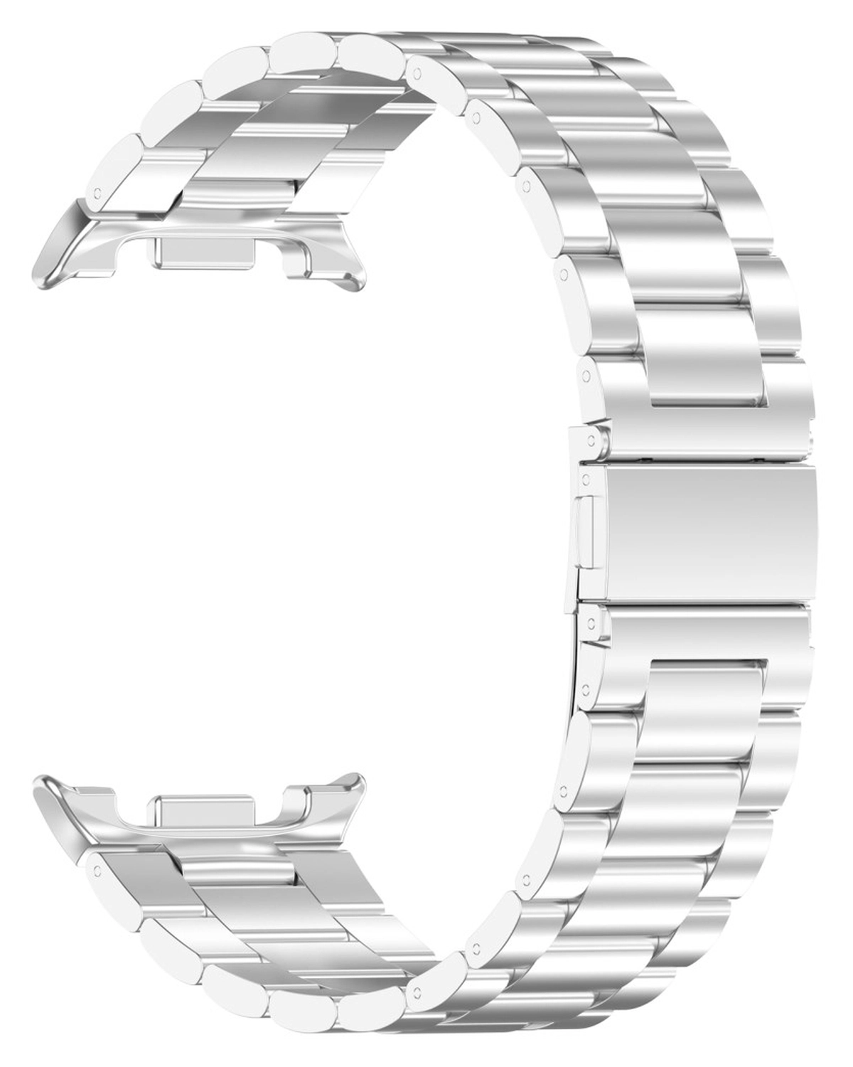 Universeel Smartwatch 20MM Bandje - Hoogwaardig Staal - met Schakels - Zilver afbeelding 5
