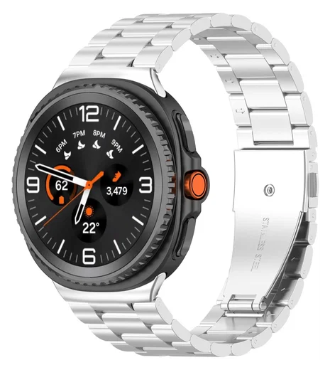 Universeel Smartwatch 20MM Bandje - Hoogwaardig Staal - met Schakels - Zilver afbeelding 6