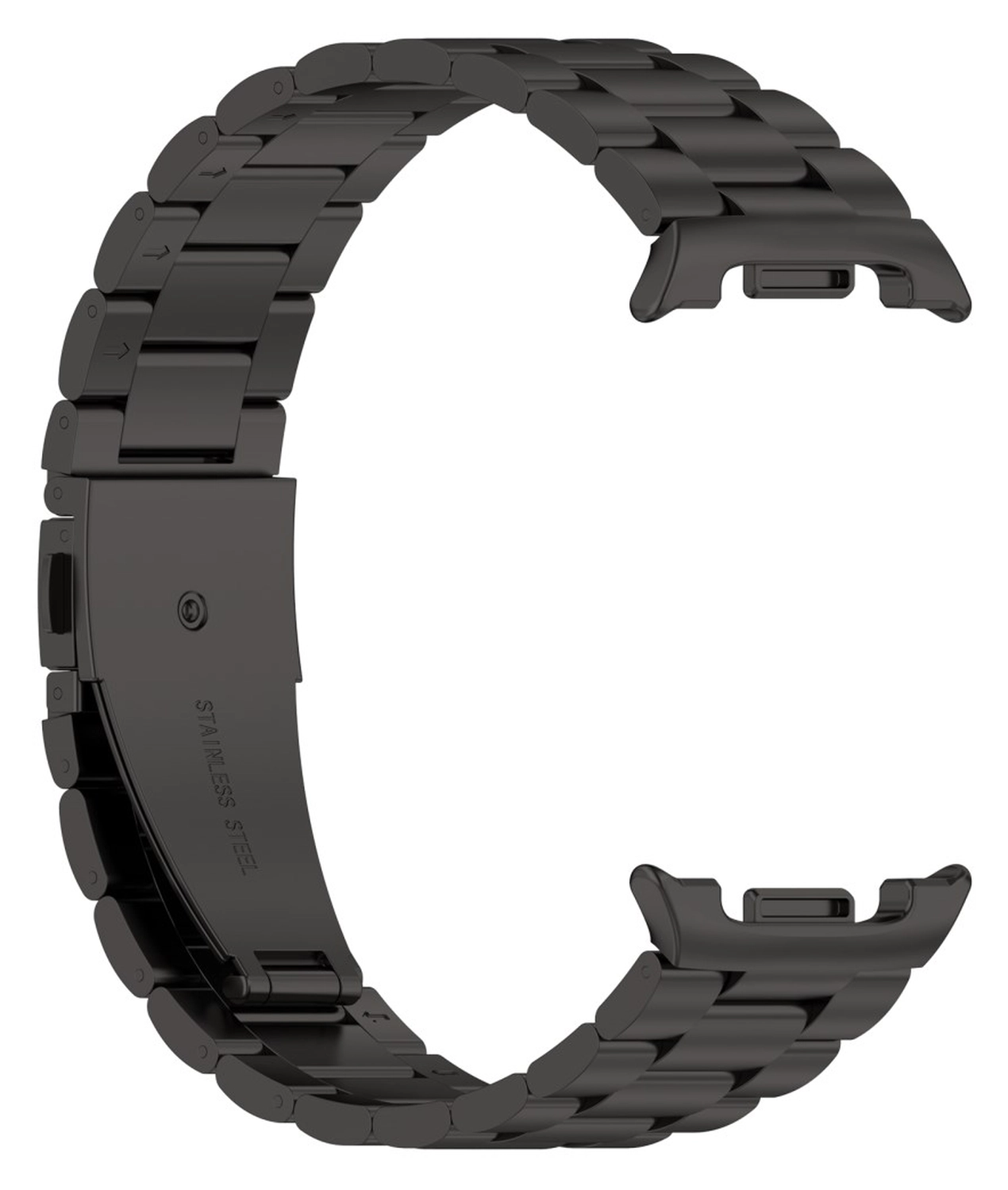 Universeel Smartwatch 20MM Bandje - Hoogwaardig Staal - met Schakels - Zwart afbeelding 3