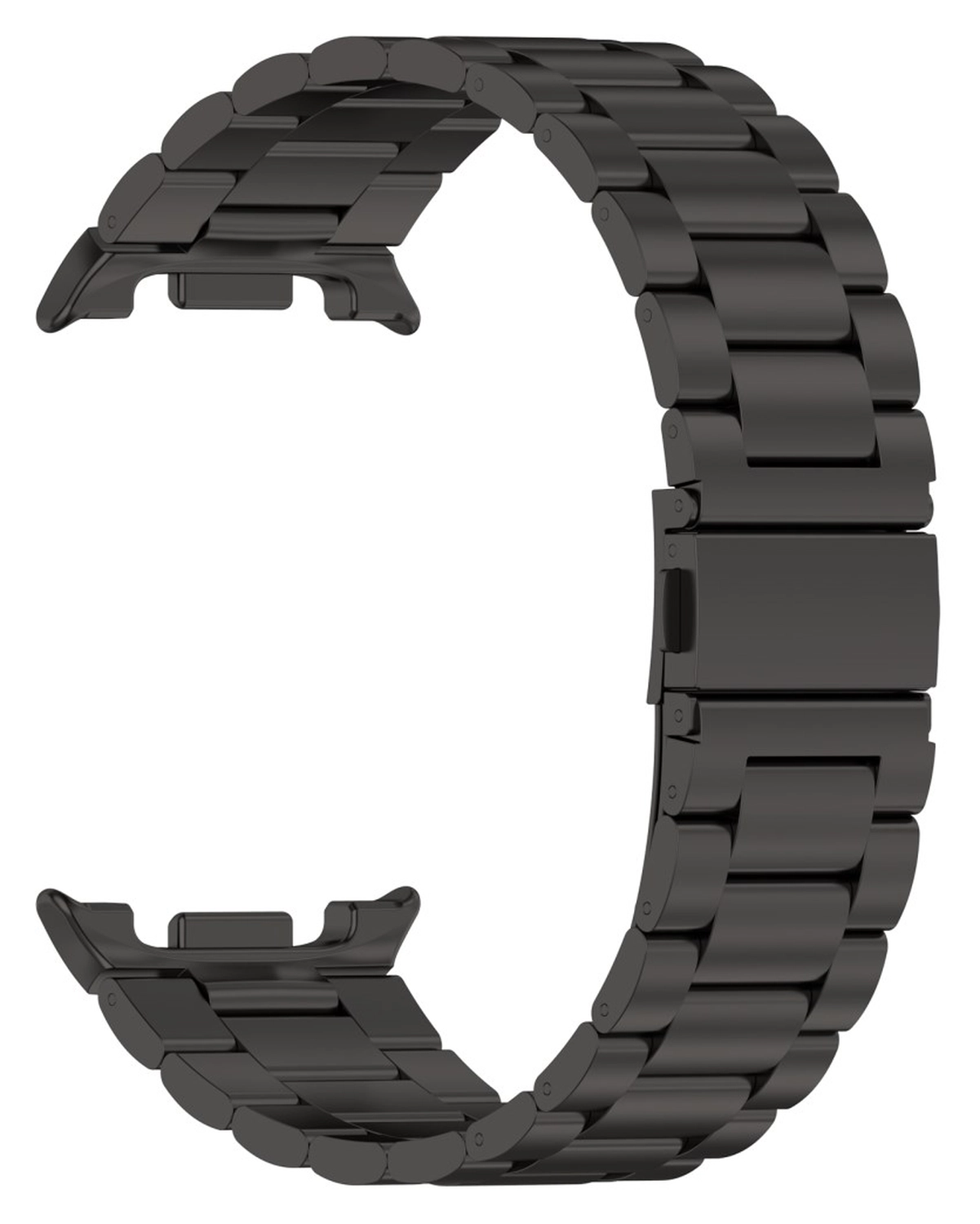 Universeel Smartwatch 20MM Bandje - Hoogwaardig Staal - met Schakels - Zwart afbeelding 4