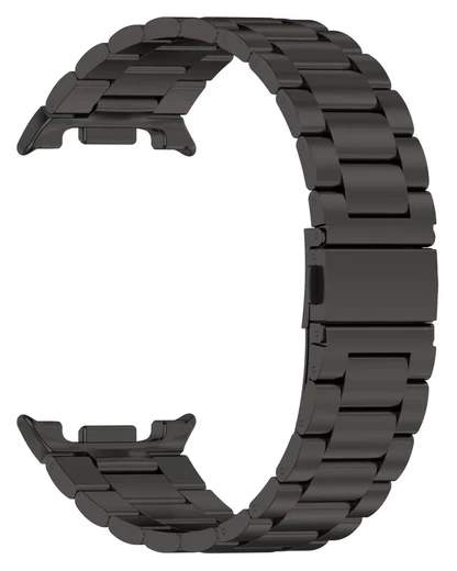 Universeel Smartwatch 20MM Bandje - Hoogwaardig Staal - met Schakels - Zwart afbeelding 4