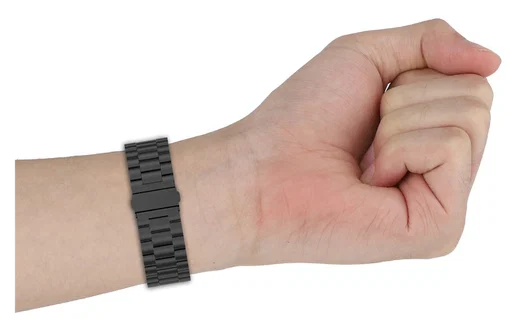 Universeel Smartwatch 20MM Bandje - Hoogwaardig Staal - met Schakels - Zwart afbeelding 5