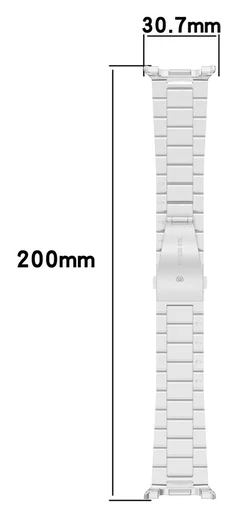 Universeel Smartwatch 20MM Bandje - Hoogwaardig Staal - met Schakels - Zwart afbeelding 6