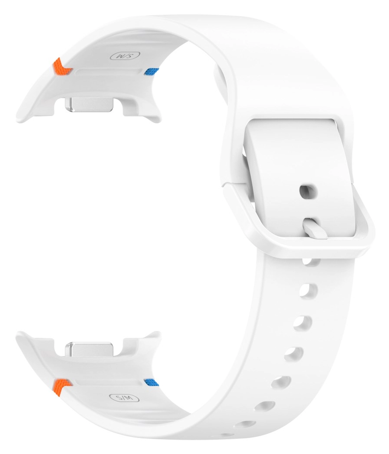 Samsung Galaxy Watch 8 Bandje - Siliconen Gesp Sluiting - L - Wit afbeelding 3