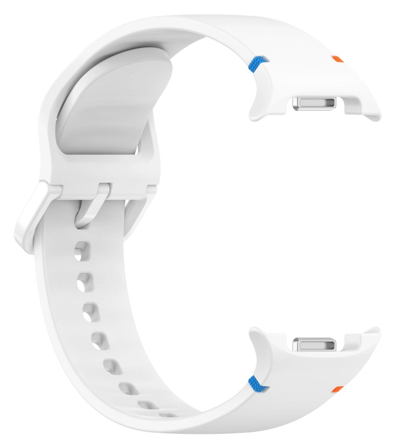 Samsung Galaxy Watch 8 Bandje - Siliconen Gesp Sluiting - L - Wit afbeelding 4