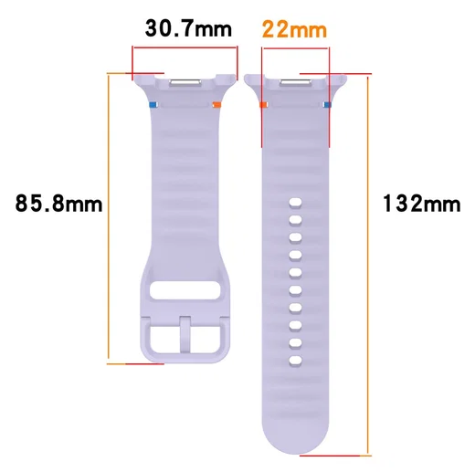 Samsung Galaxy Watch 8 Bandje - Siliconen Gesp Sluiting - L - Wit afbeelding 8