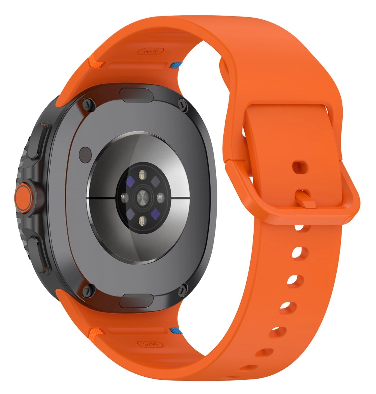 Samsung Galaxy Watch 9 / 8 Bandje - Siliconen Gesp Sluiting - L - Oranje afbeelding 1