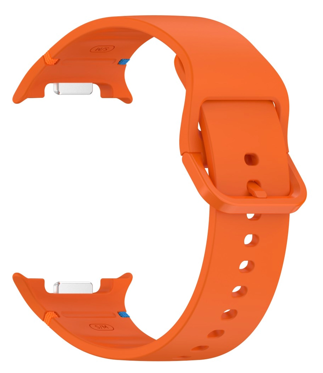 Samsung Galaxy Watch 9 / 8 Bandje - Siliconen Gesp Sluiting - L - Oranje afbeelding 3