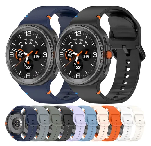 Samsung Galaxy Watch 9 / 8 Bandje - Siliconen Gesp Sluiting - L - Oranje afbeelding 5