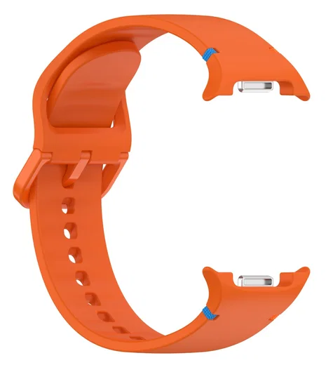 Samsung Galaxy Watch 9 / 8 Bandje - Siliconen Gesp Sluiting - S - Oranje afbeelding 3