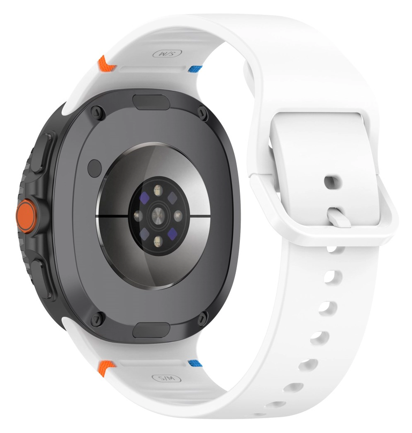 Samsung Galaxy Watch 8 Bandje - Siliconen Gesp Sluiting - S - Wit afbeelding 1
