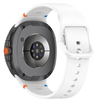 Samsung Galaxy Watch 8 Bandje - Siliconen Gesp Sluiting - S - Wit