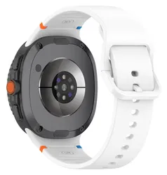 Samsung Galaxy Watch 8 Bandje - Siliconen Gesp Sluiting - S - Wit afbeelding