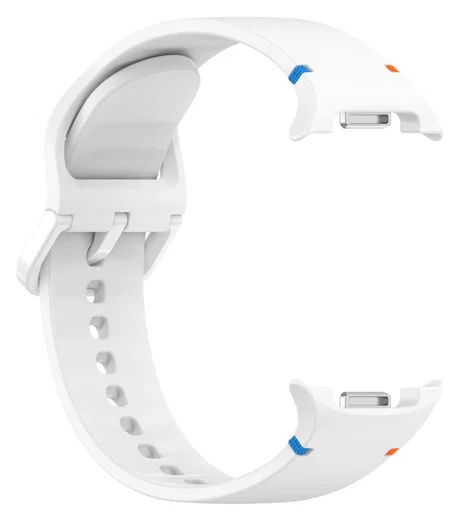 Samsung Galaxy Watch 8 Bandje - Siliconen Gesp Sluiting - S - Wit afbeelding 3