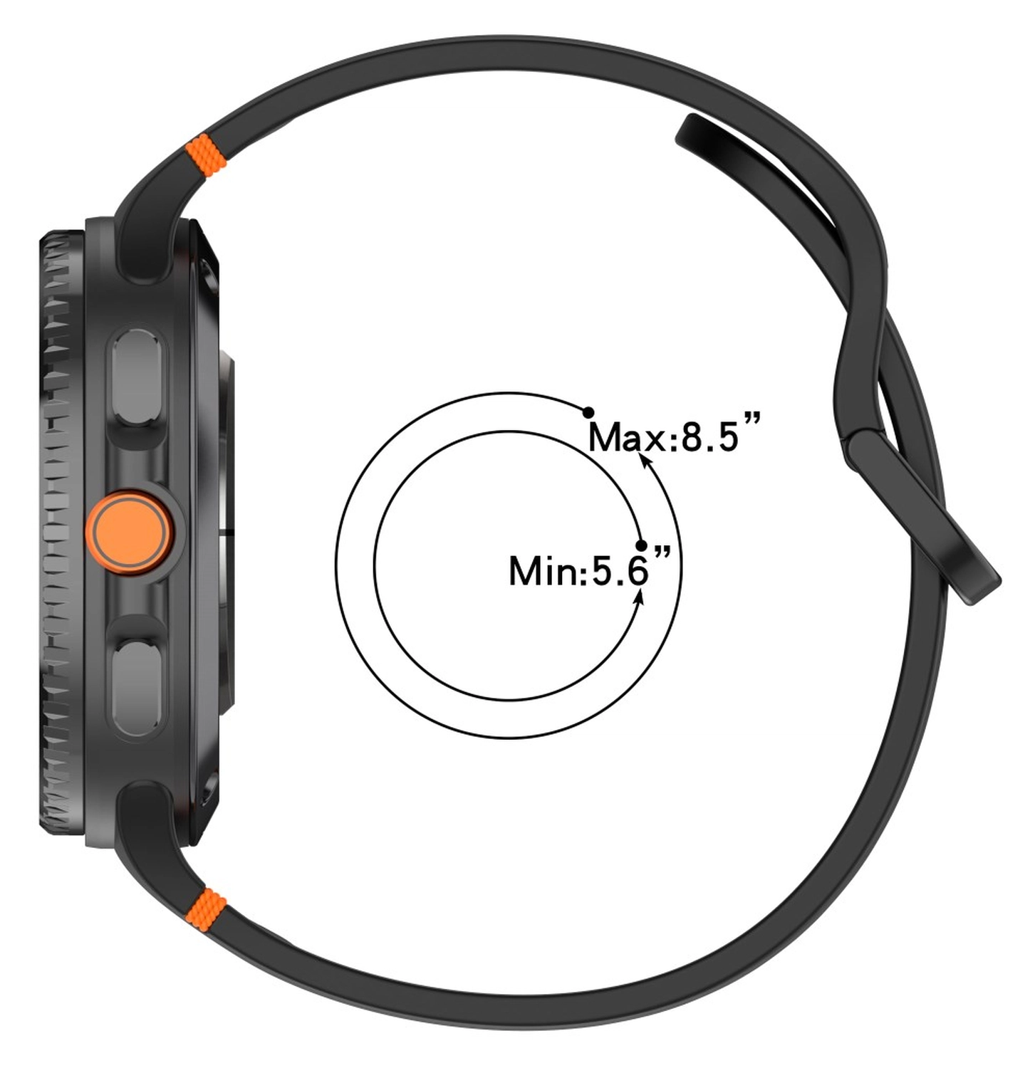Samsung Galaxy Watch 8 Bandje - Siliconen Gesp Sluiting - S - Wit afbeelding 7