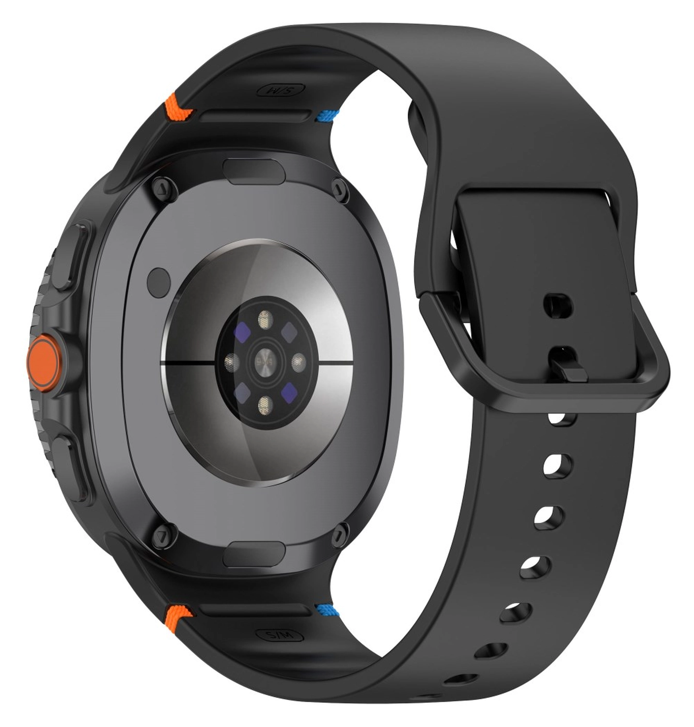 Samsung Galaxy Watch 8 Bandje - Siliconen Gesp Sluiting - S - Zwart afbeelding 1