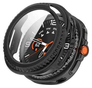 Samsung Galaxy Watch Ultra 2 Hoesje - Bumper met Tempered Glass - Zwart