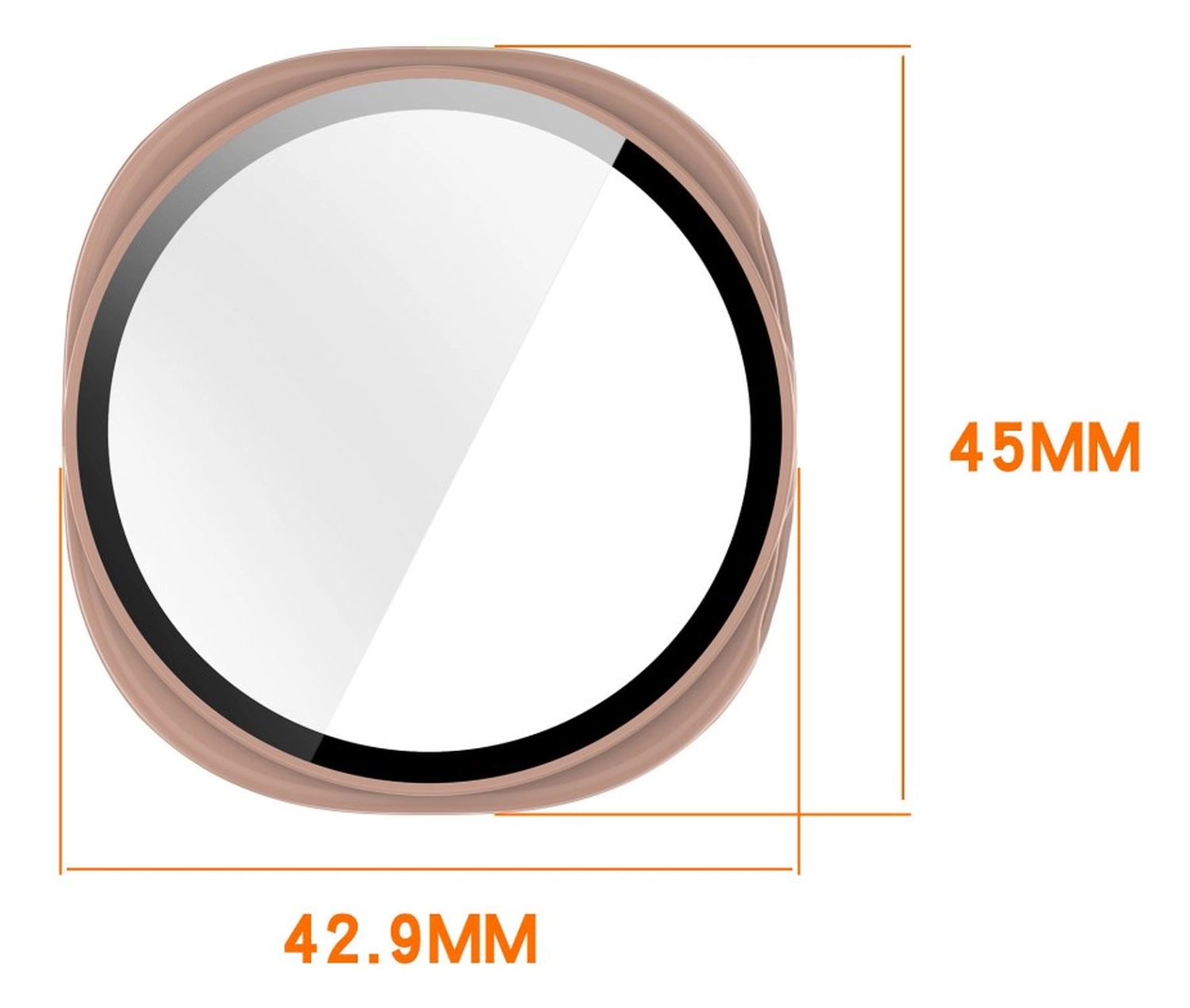 Samsung Galaxy Watch 8 40MM Hoesje - Bumper met Tempered Glass - Zwart afbeelding 3