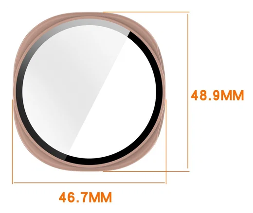 Samsung Galaxy Watch 8 44MM Hoesje - Bumper met Tempered Glass - Zwart afbeelding 3