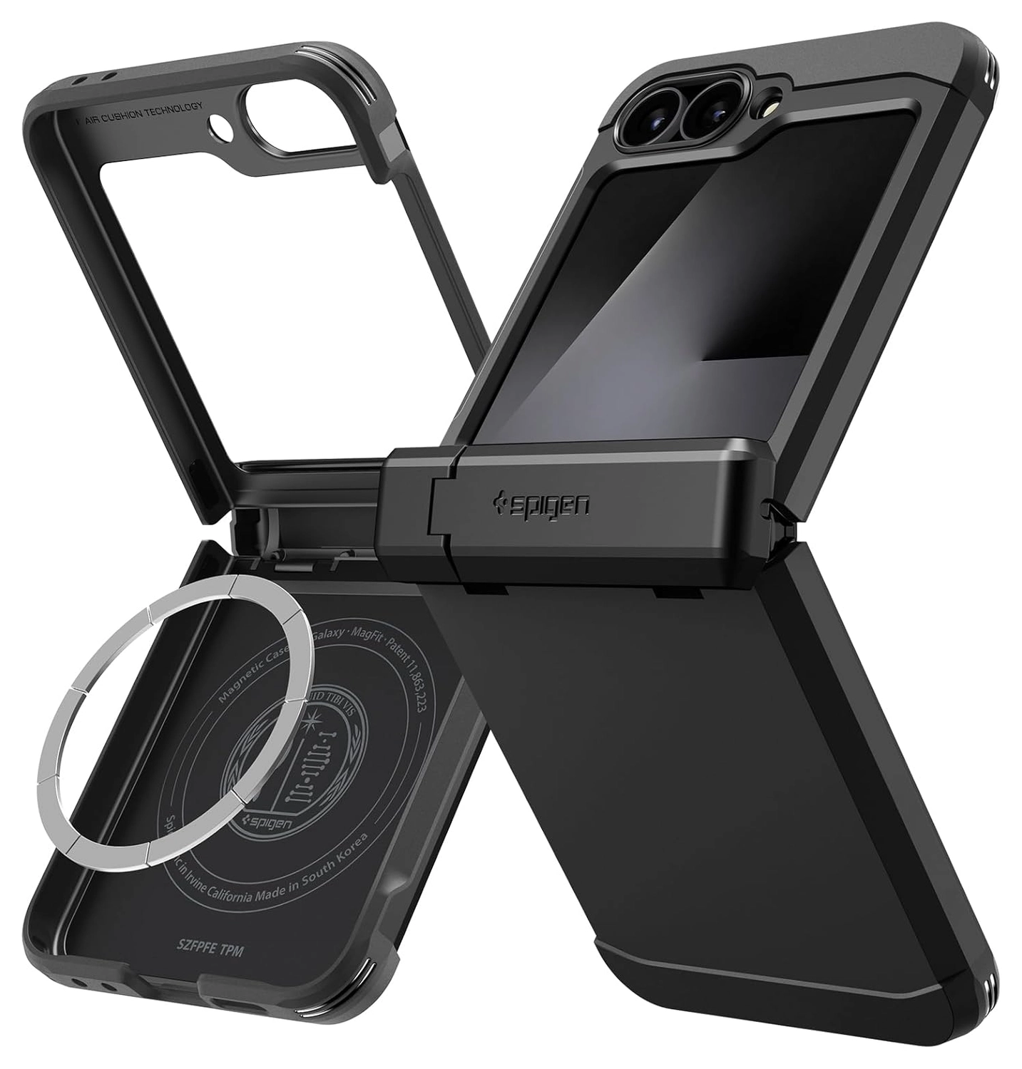 Spigen Tough Armor Samsung Galaxy Z Flip 7 FE/6 Hoesje MagSafe Back Cover Zwart afbeelding 1