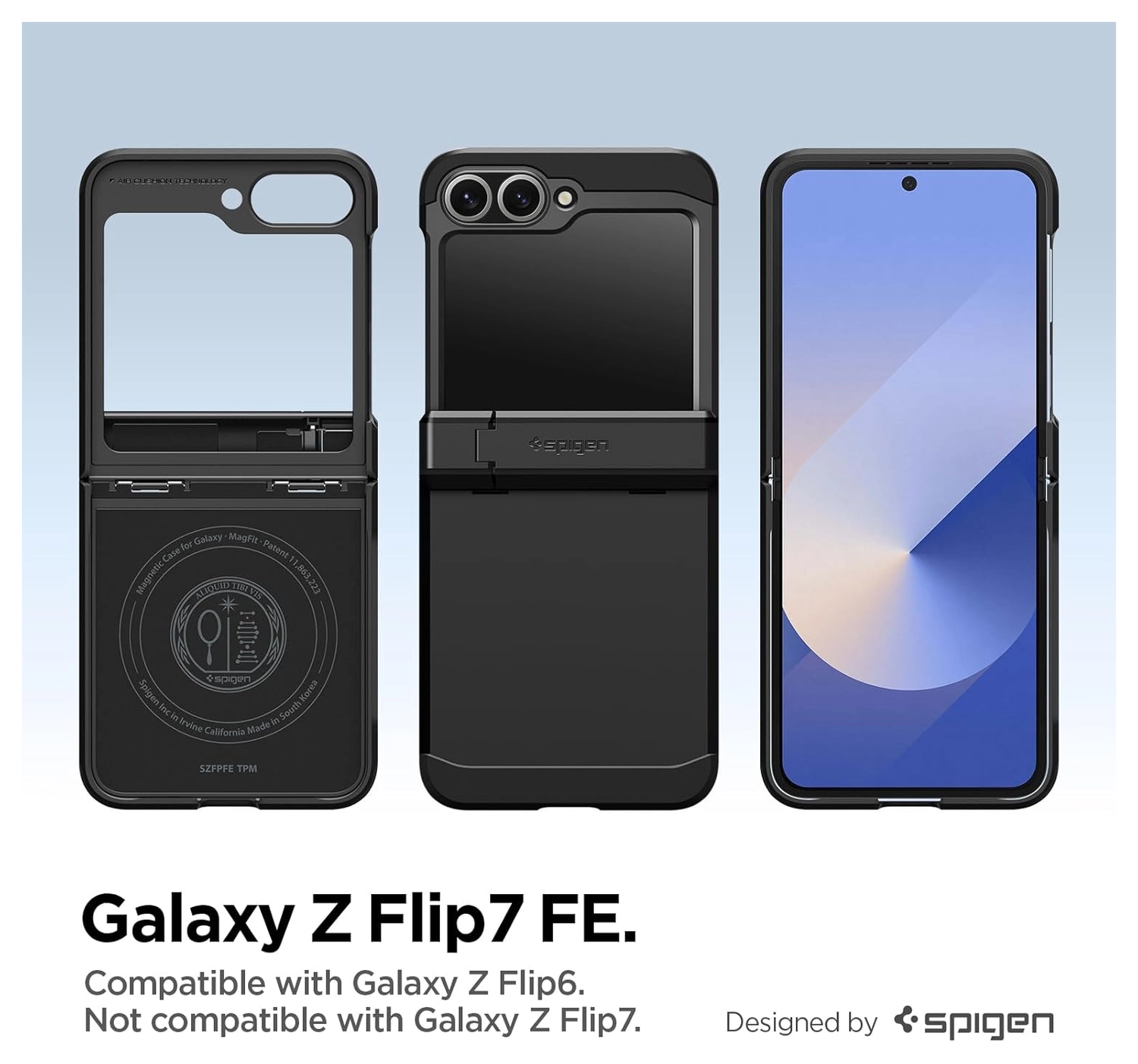 Spigen Tough Armor Samsung Galaxy Z Flip 7 FE/6 Hoesje MagSafe Back Cover Zwart afbeelding 2
