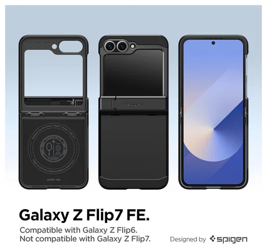 Spigen Tough Armor Samsung Galaxy Z Flip 7 FE/6 Hoesje MagSafe Back Cover Zwart afbeelding 2