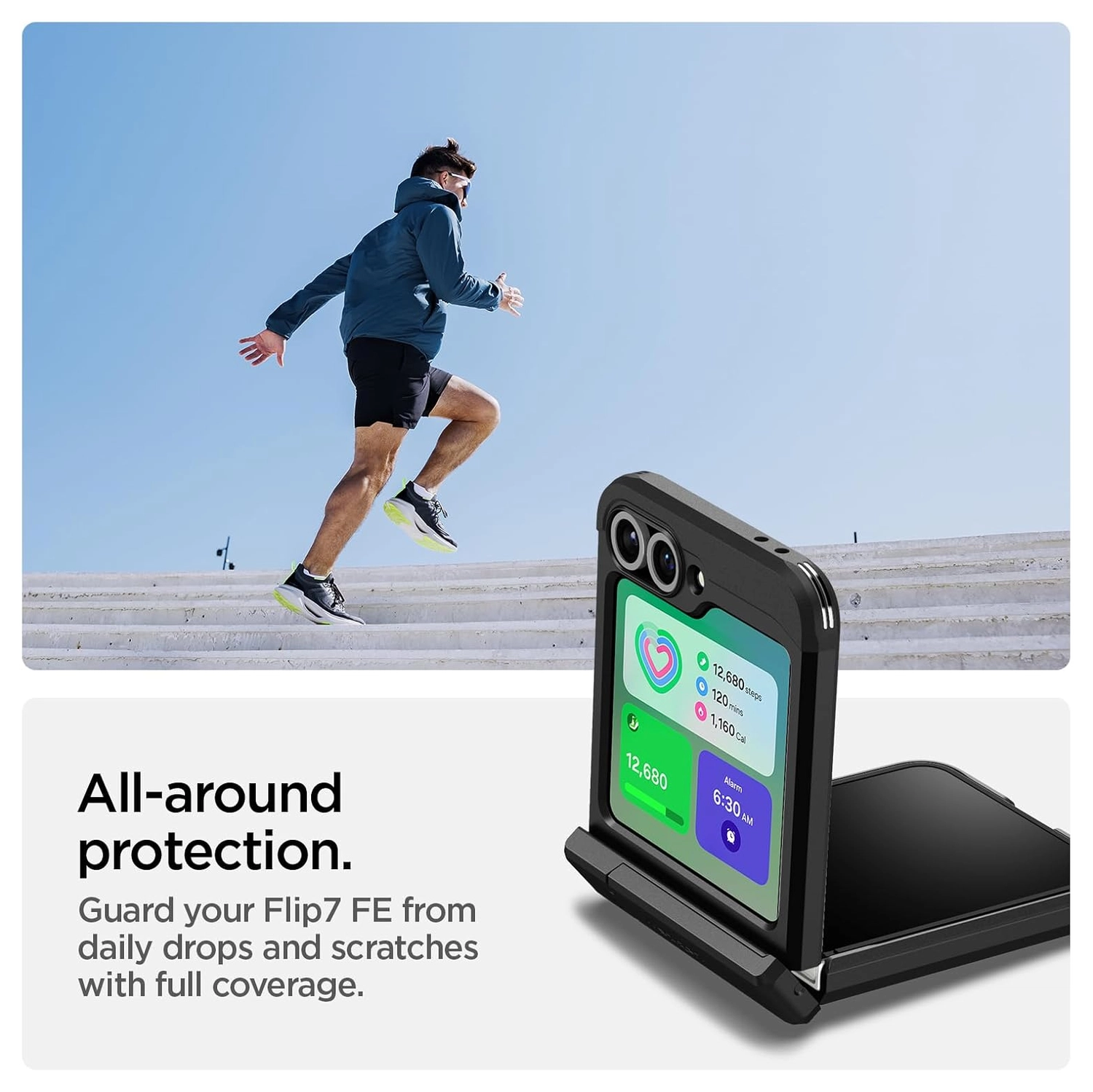Spigen Tough Armor Samsung Galaxy Z Flip 7 FE/6 Hoesje MagSafe Back Cover Zwart afbeelding 3