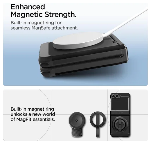 Spigen Tough Armor Samsung Galaxy Z Flip 7 FE/6 Hoesje MagSafe Back Cover Zwart afbeelding 6