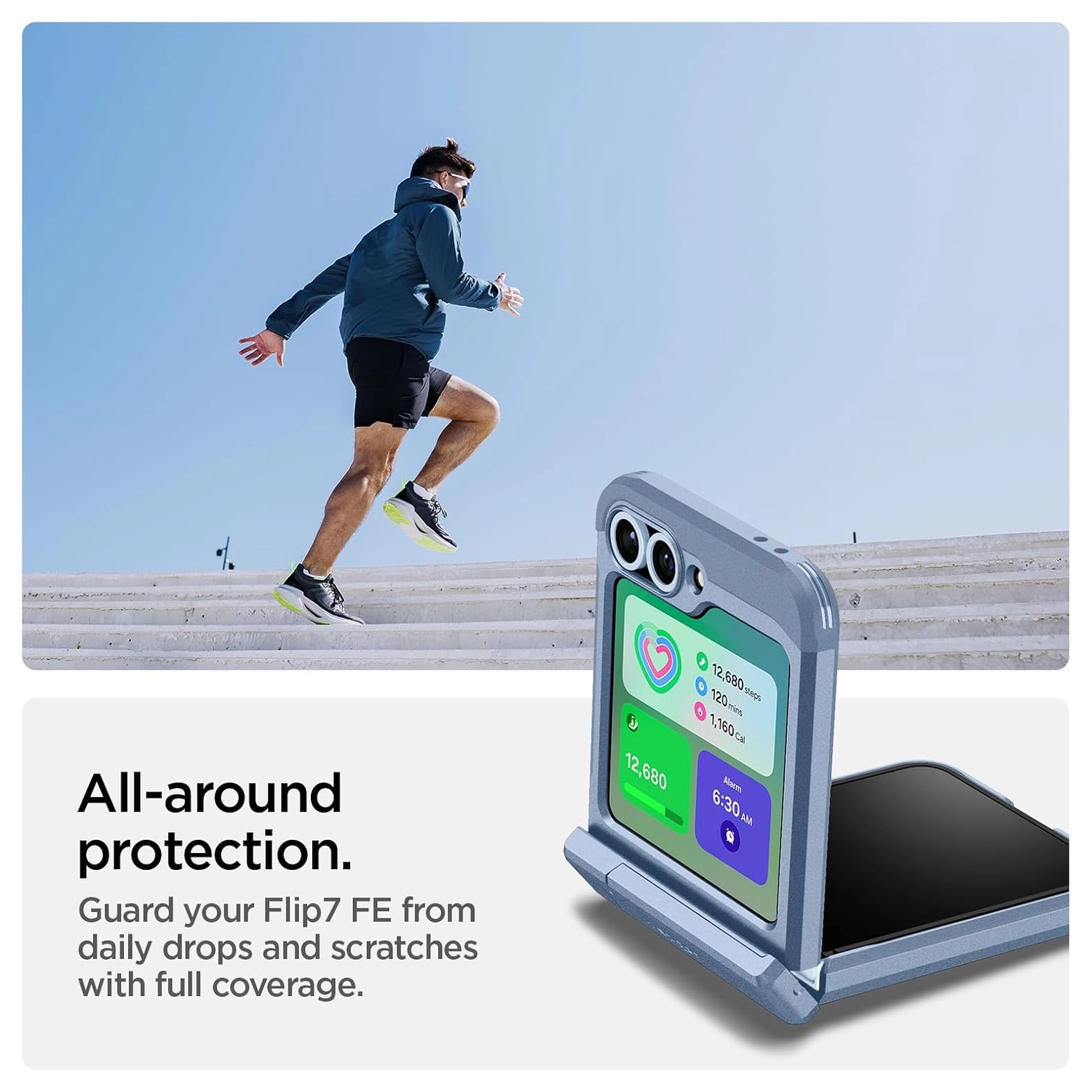 Spigen Tough Armor Samsung Galaxy Z Flip 7 FE/6 Hoesje MagSafe Back Cover Blauw afbeelding 2