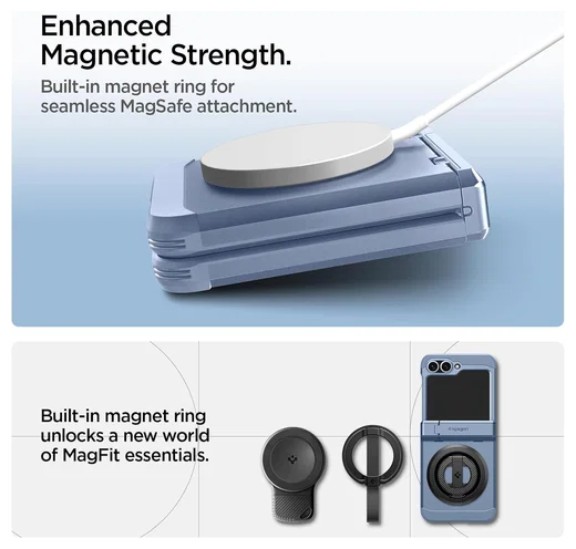 Spigen Tough Armor Samsung Galaxy Z Flip 7 FE/6 Hoesje MagSafe Back Cover Blauw afbeelding 5