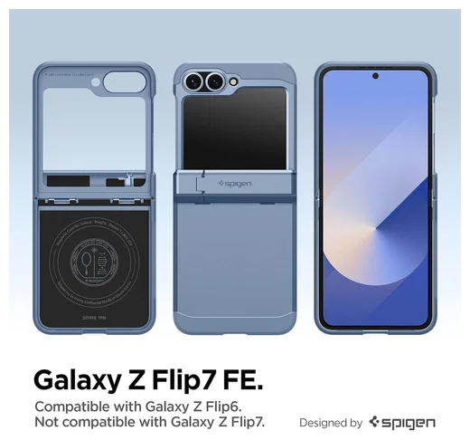 Spigen Tough Armor Samsung Galaxy Z Flip 7 FE/6 Hoesje MagSafe Back Cover Blauw afbeelding 7