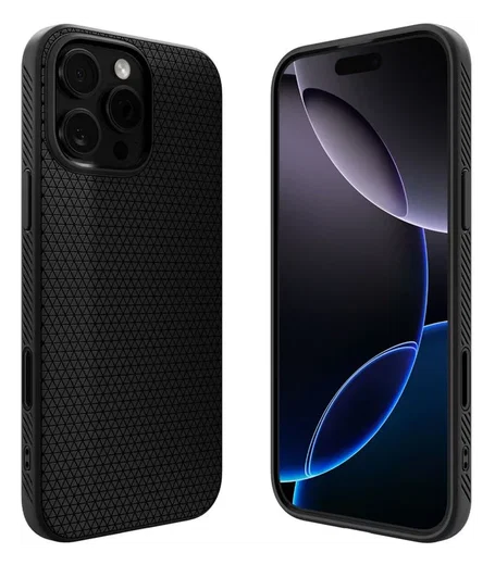 Spigen Liquid Air T MagFit Apple iPhone 16 Pro Hoesje Back Cover Matte Zwart afbeelding 13