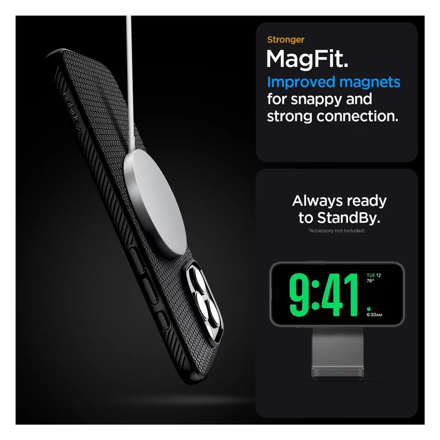 Spigen Liquid Air T MagFit Apple iPhone 16 Pro Hoesje Back Cover Matte Zwart afbeelding 5