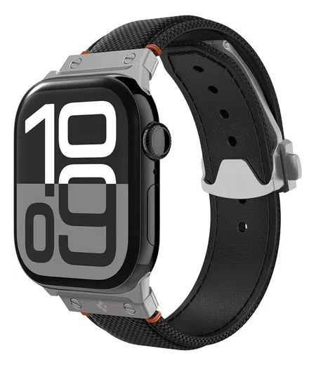 Spigen Classic Fit - Apple Watch 1-10/SE/Ultra Bandje - 49/46/45/44/42MM - Zwart afbeelding 1