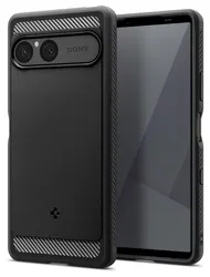 Spigen Rugged Armor Sony Xperia 10 VII Hoesje Back Cover Matte Zwart afbeelding