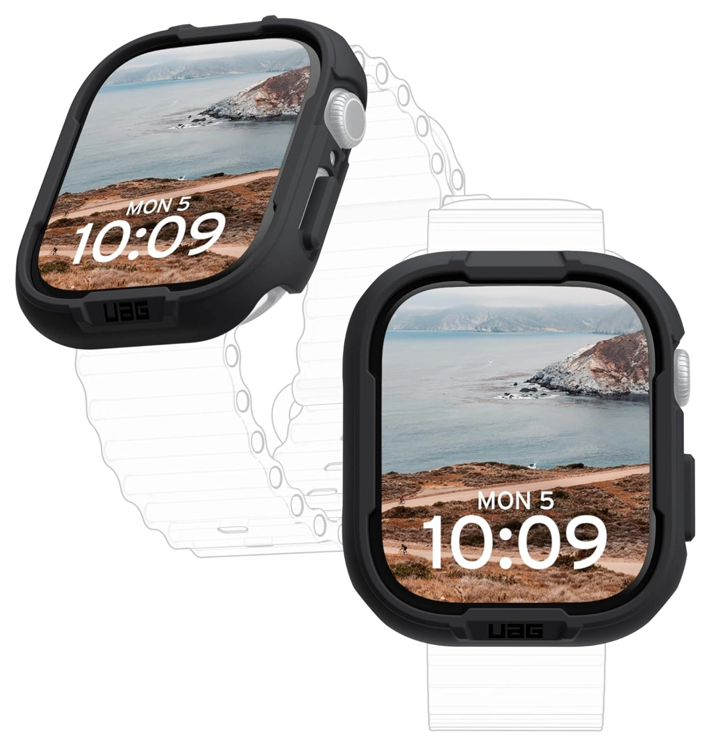 Urban Armor Gear Scout Apple Watch 11/10 46MM Hoesje - Bumper Case Zwart afbeelding 2