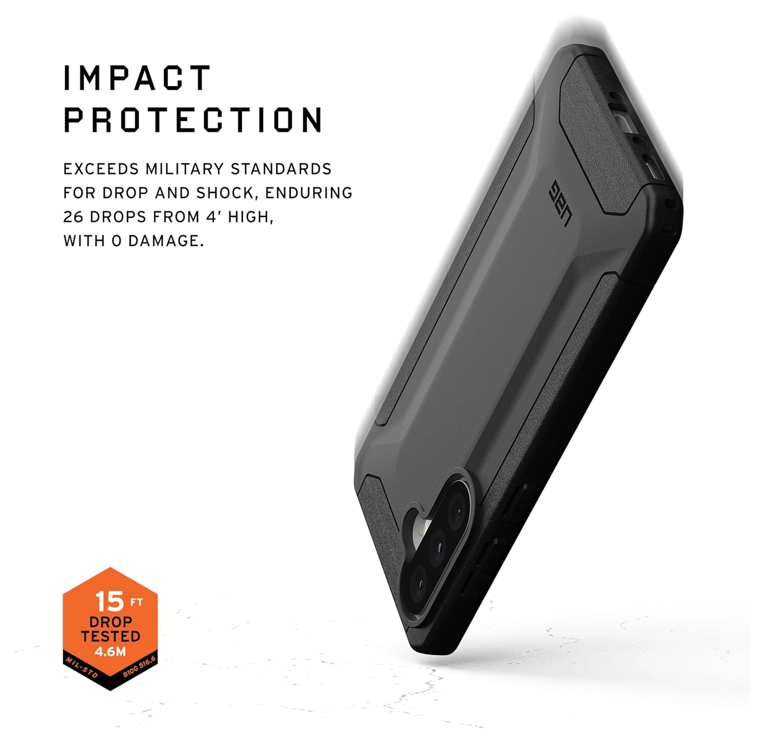 Urban Armor Gear Scout Samsung Galaxy A56 Hoesje Back Cover Zwart afbeelding 2